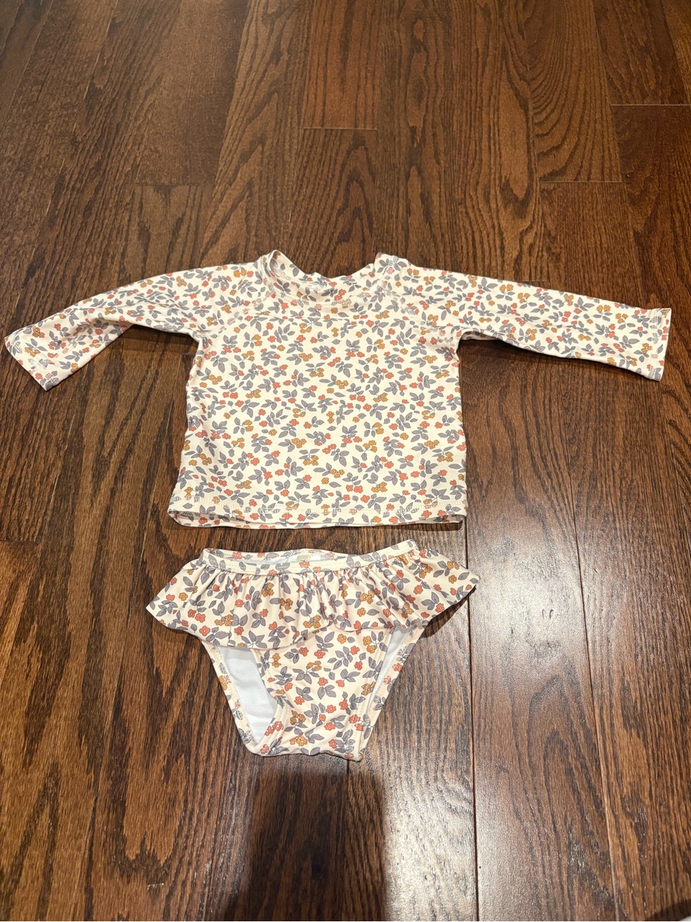 Rylee + Cru Floral Rash Guard Bikini Set | Size 6-12M